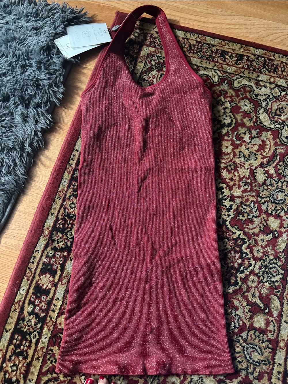 Bombshell sexy Sparkle Bodycon Dress in Burgundy